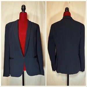 rag & bone black wool rayon blazer 10 medium large